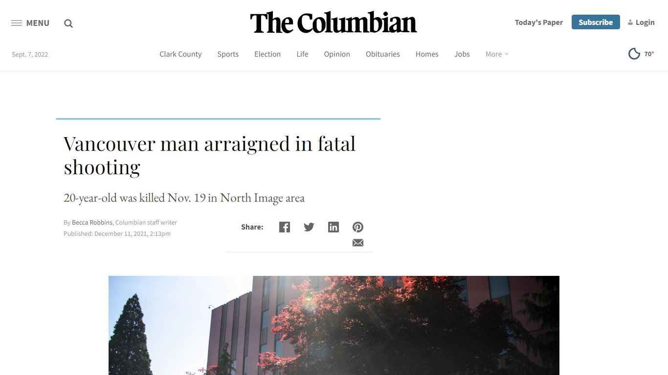 Vancouver man arraigned in fatal shooting - The Columbian