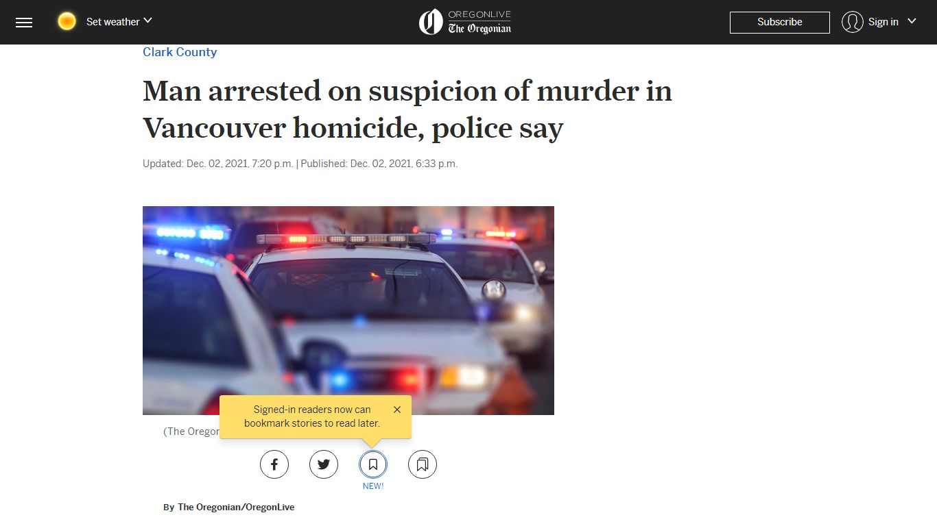 Man arrested on suspicion of murder in Vancouver homicide ... - oregonlive